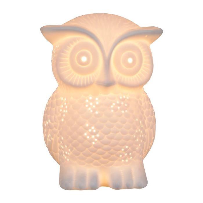 SEMA Lampe Porcelaine Hibou