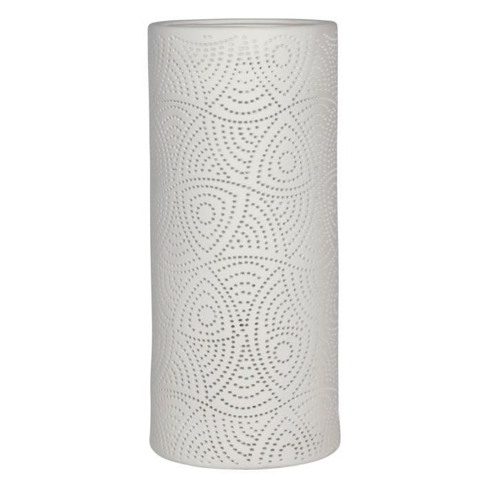 SEMA Lampe Porcelaine Cylindrique Mandala - Petit modele