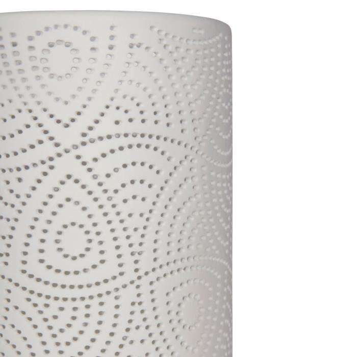 SEMA Lampe Porcelaine Cylindrique Mandala - Petit modele