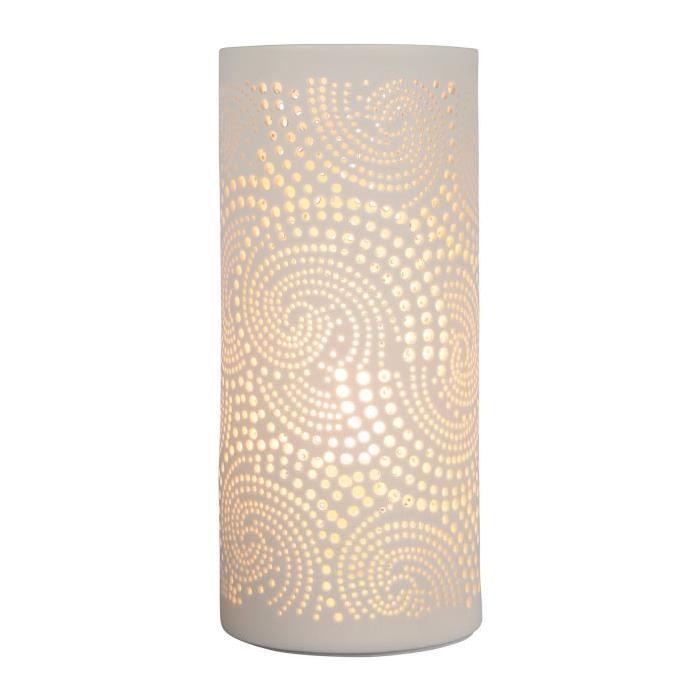 SEMA Lampe Porcelaine Cylindrique Cachemire - Petit modele