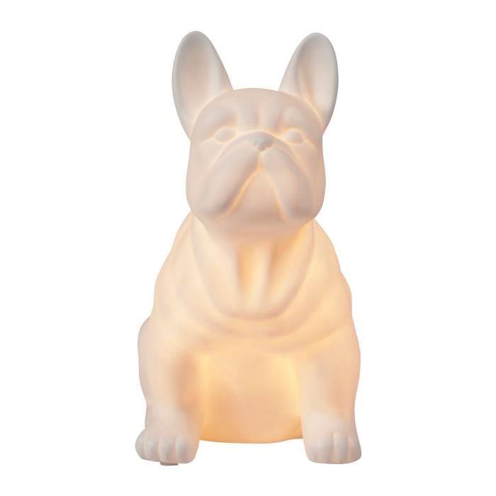 SEMA Lampe Porcelaine Bouledogue