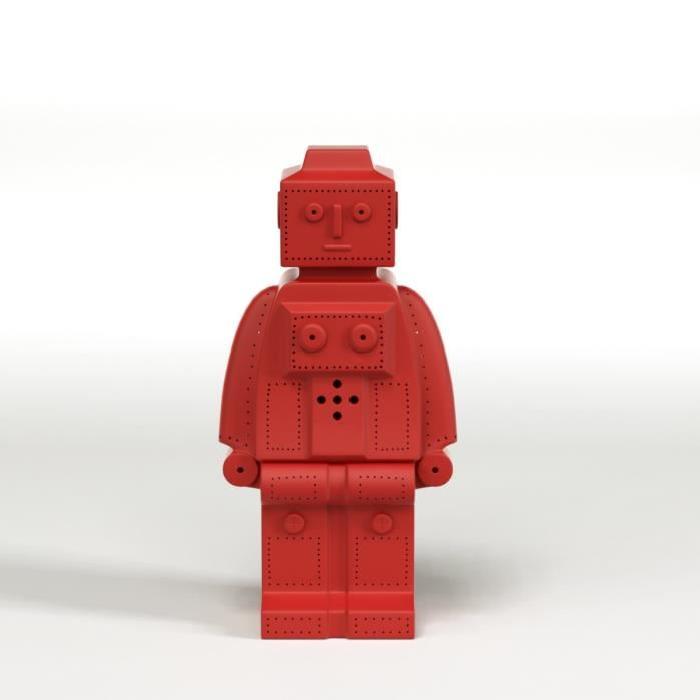 SEMA Lampe Porcelaine Robot - Rouge