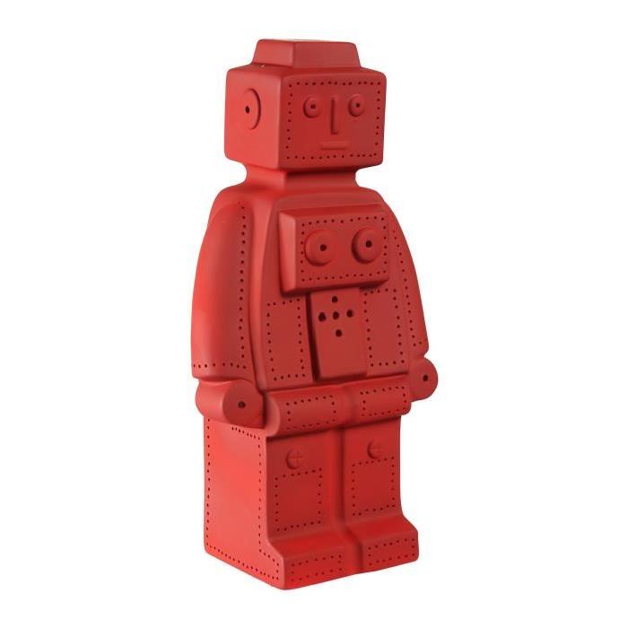 SEMA Lampe Porcelaine Robot - Rouge