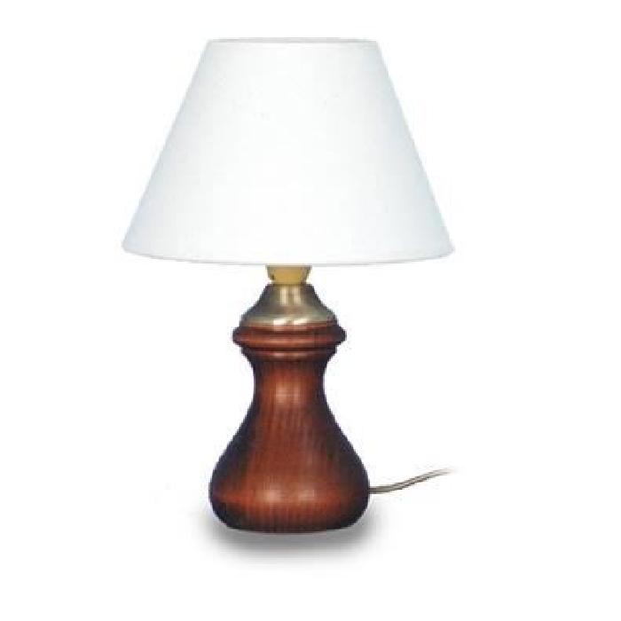 LAMPE BOIS Lampe de chevet Bois hetre - 18x18x26cm - Foncé