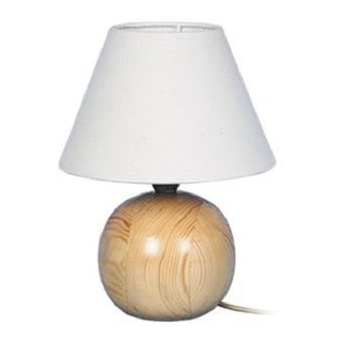 LAMPE BOIS Lampe de chevet Bois hetre - 18x18x26cm - Naturel