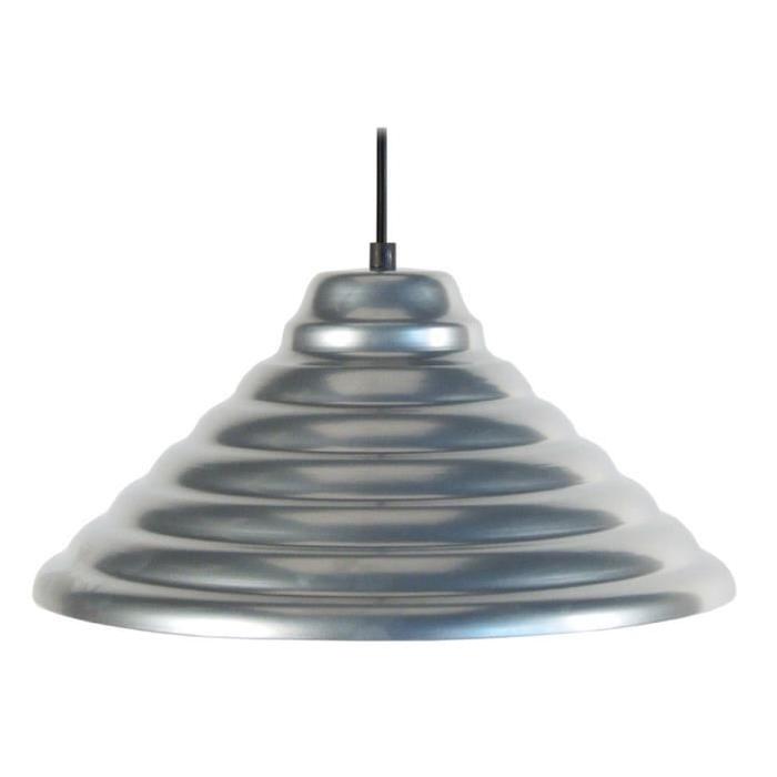 ONDULÉ   Lustre - suspension cône ondulé, diametre 35 cm, aluminium