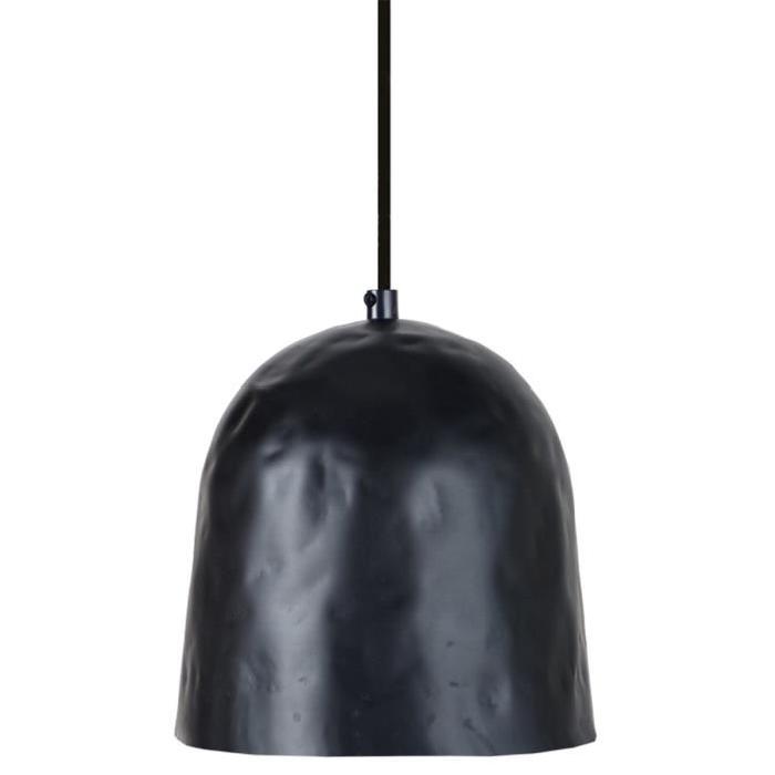 ELIOT   Lustre - suspension campanule diametre 17 cm, martelée, noir