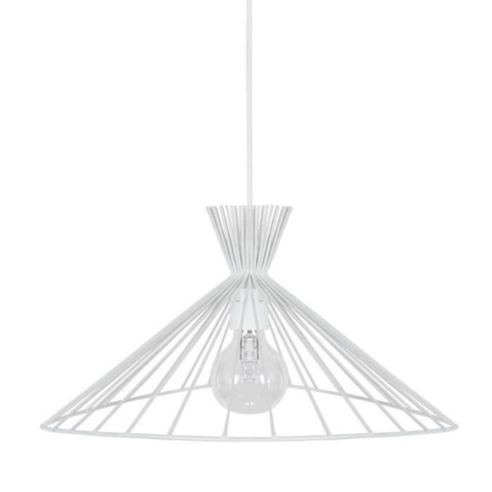 KONE Lustre - suspension filaire blanche Ř47 cm E27 40W