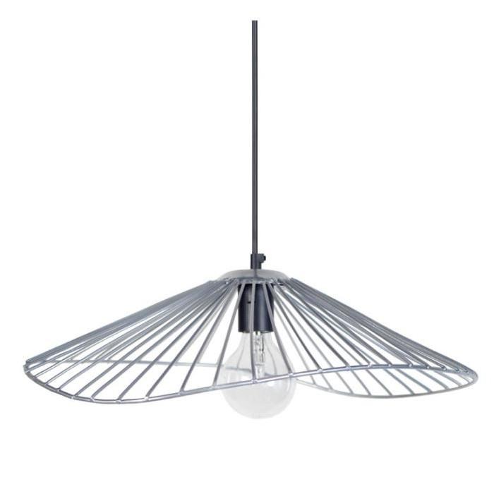 LADY Lustre - suspension filaire 50x44x13 cm grise E27 40W