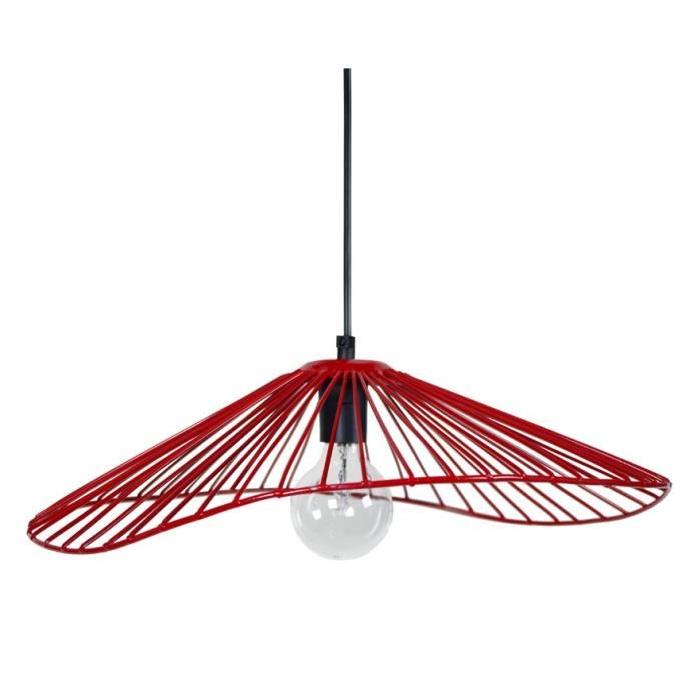 LADY Lustre - suspension filaire 50x44x13 cm rouge E27 40W