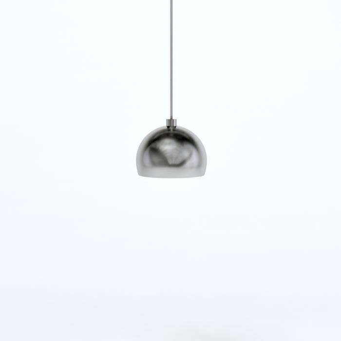 Lustre - suspension en métal chromé Ř30cm .Hauteur 70 cm E27 40 W chromé