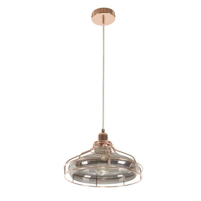 Lustre - suspension en verre et métal 27x120 cm E27 40 W