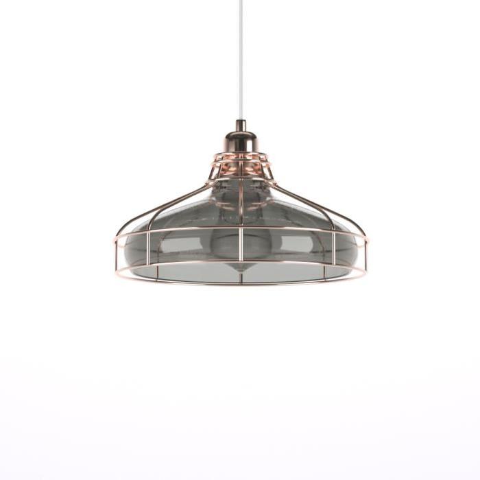 Lustre - suspension en verre et métal 27x120 cm E27 40 W