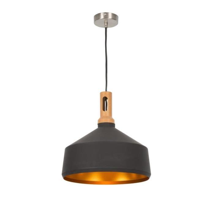 Lustre - suspension en métal 35x138 cm E27 40 W noir