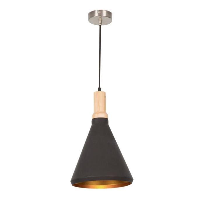 Lustre - suspension en métal 26x138 cm E27 40 W noir