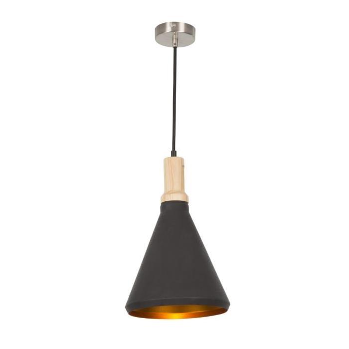 Lustre - suspension en métal 26x138 cm E27 40 W noir