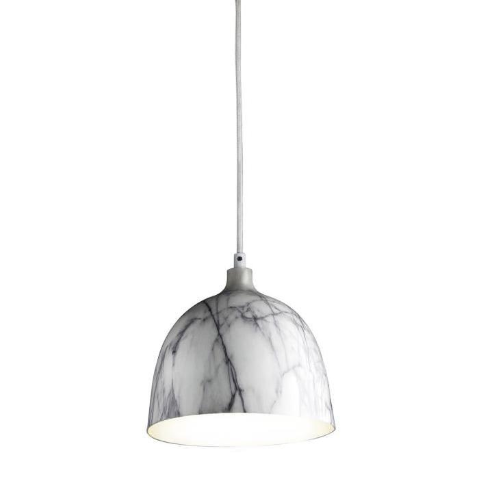 Lustre - suspension effet marbre 30x135 cm E27 40 W