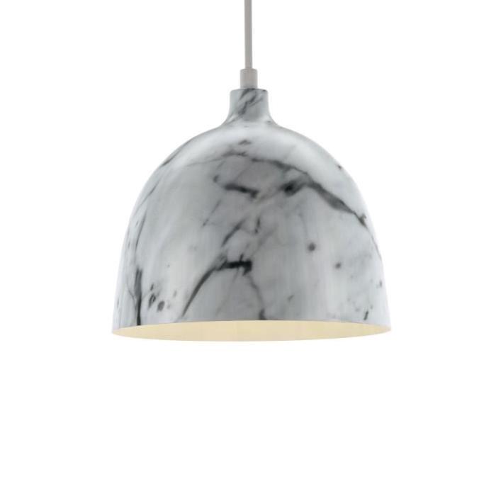 Lustre - suspension effet marbre 30x135 cm E27 40 W