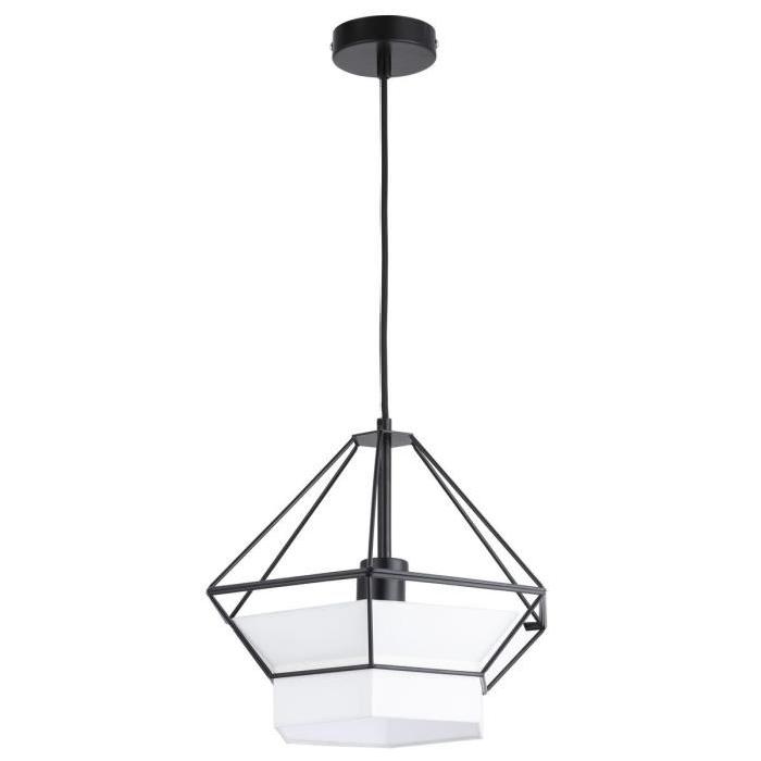 Lustre - suspension cage métal E27 60W Diametre 33,6 cm x hauteur 28 cm noir