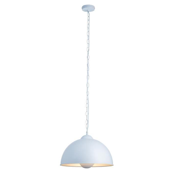 INCAND Suspension en métal Ř40xH129 cm E27 40 W équivalent a 11 W blanc et argent