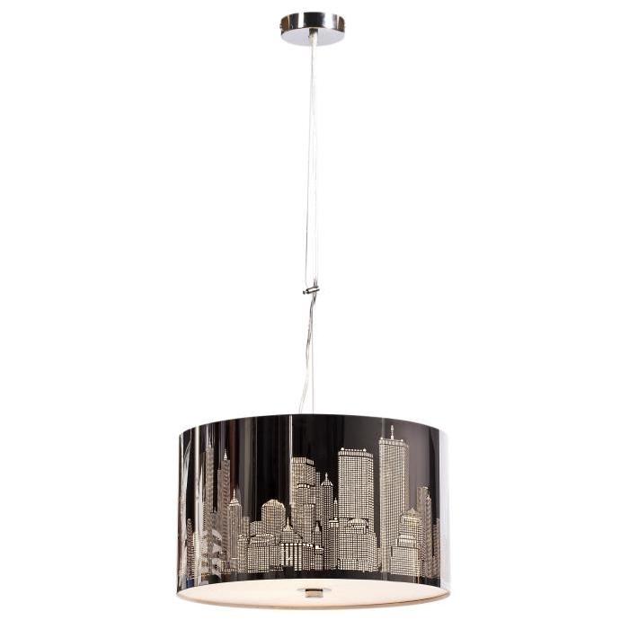 NEW YORK Lustre - suspension Ř40cm - Hauteur 23cm - Hauteur plafond 120cm