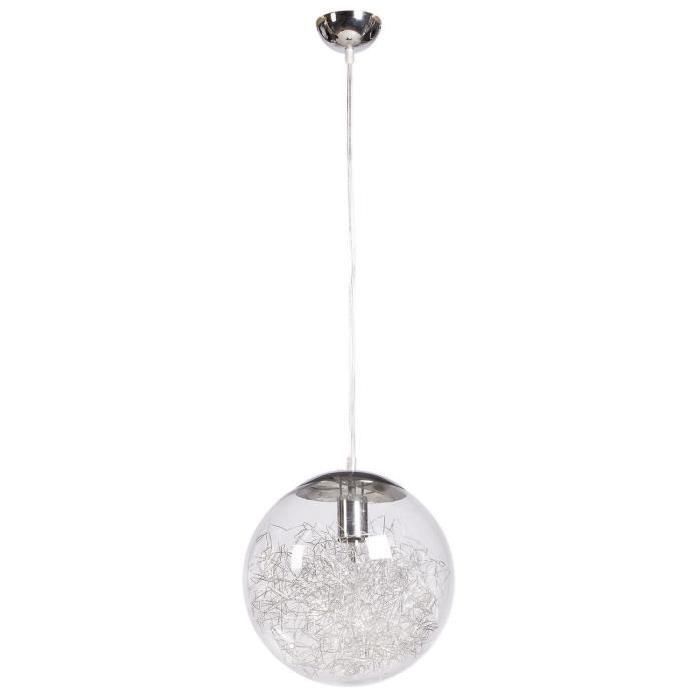 AMP Lustre - suspension boule Ř30cm. Hauteur plafond 120cm