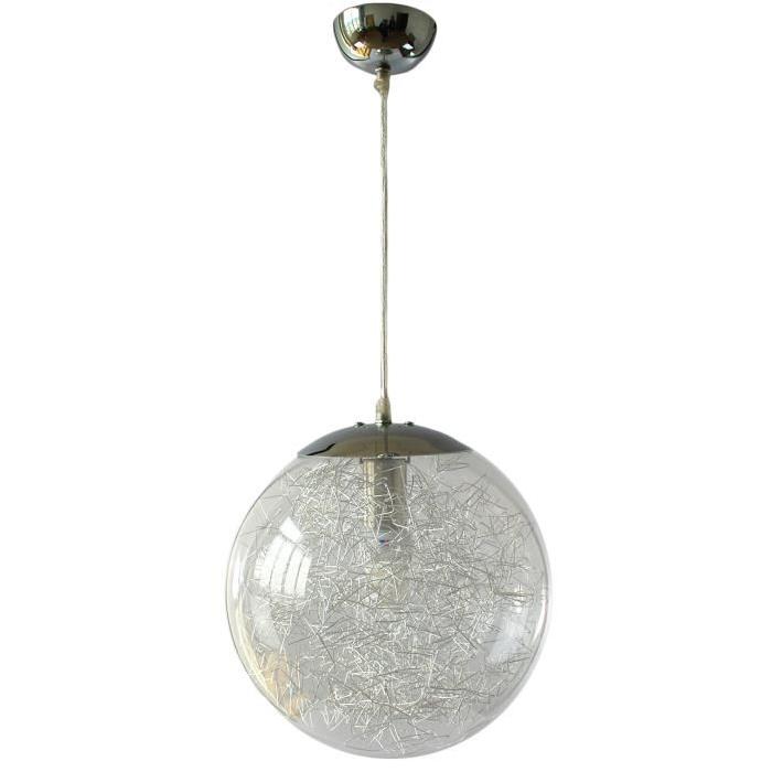 alambre Lustre - suspension ř40cm en verre et filament métallique longueur 120 cm reglable