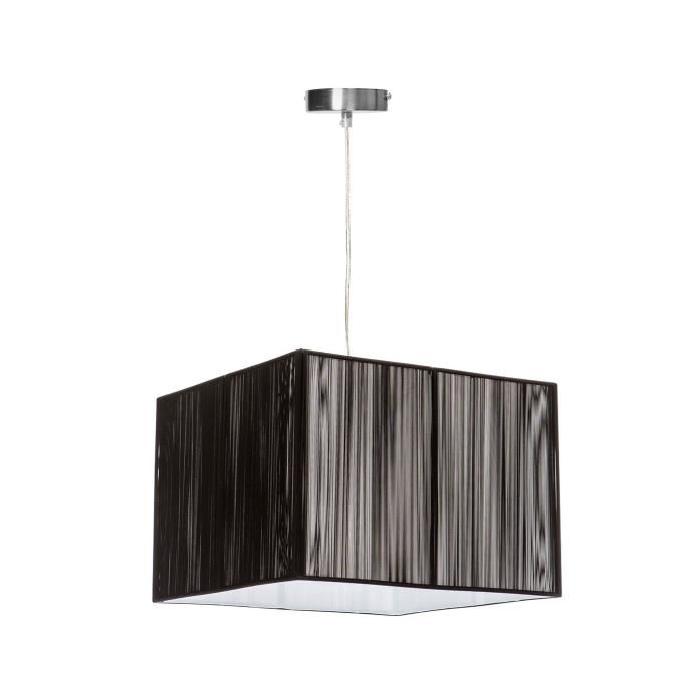 Lustre en fil noir - L 35 x l 35 cm