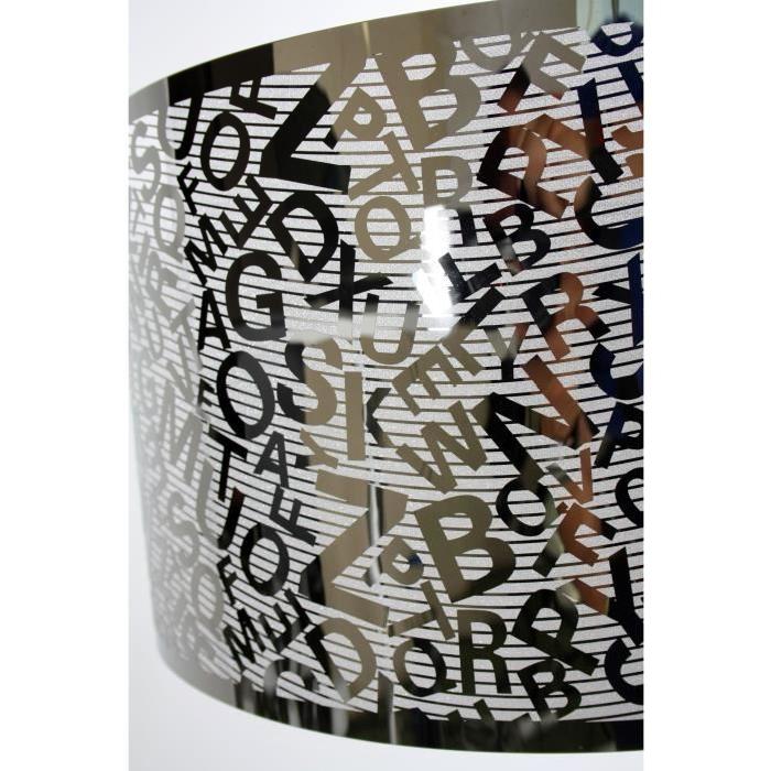 Lustre en métal ajouré avec lettres - Ř 55 cm