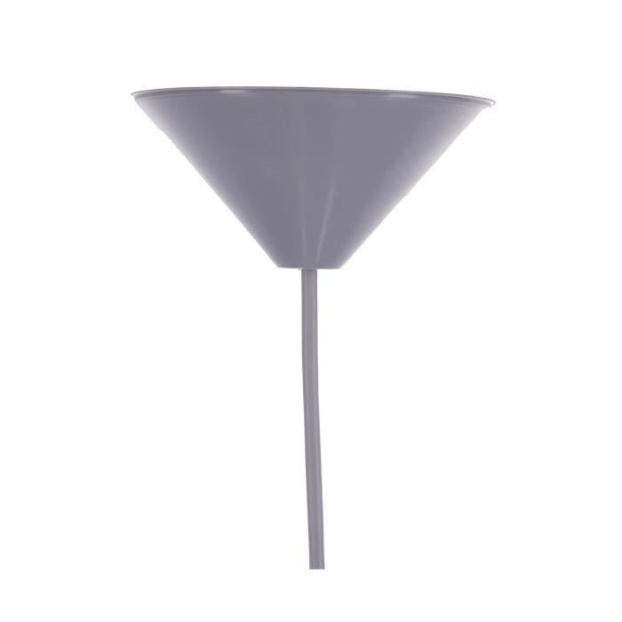 Lustre - suspension Alu - Aluminium brillant ř35 cm  longueur réglable max 100cm