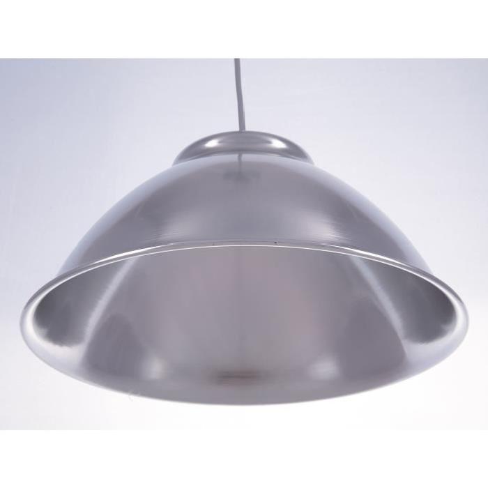 Lustre - suspension Alu - Aluminium brillant ř35 cm  longueur réglable max 100cm