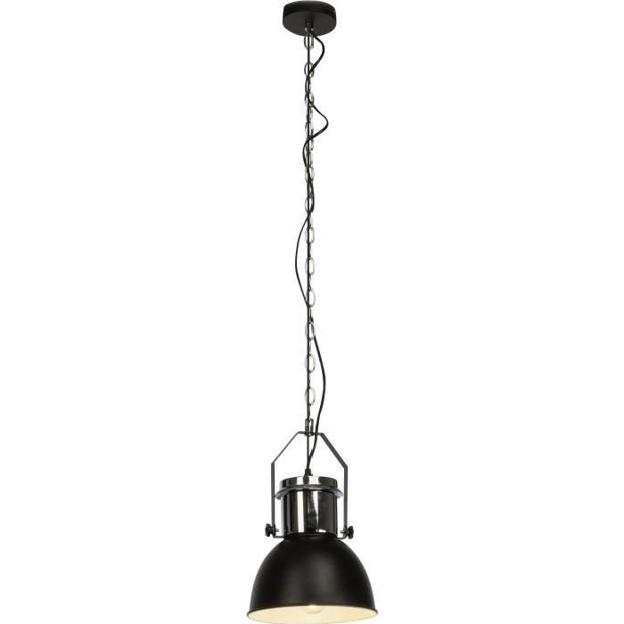 SALFORD Lustre - suspension style design Salford diametre 23 cm E27 60 W noir et chrome