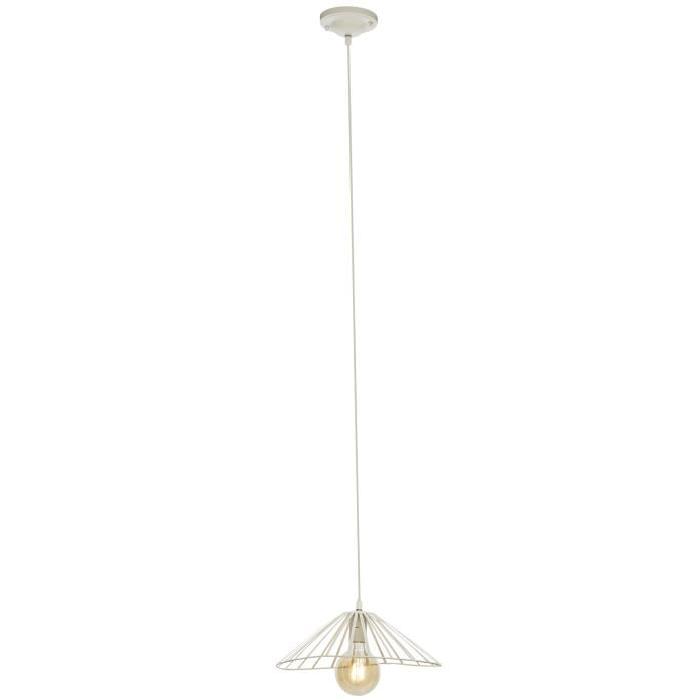 Lustre - suspension filaire Akola diametre 36 cm E27 60W blanc