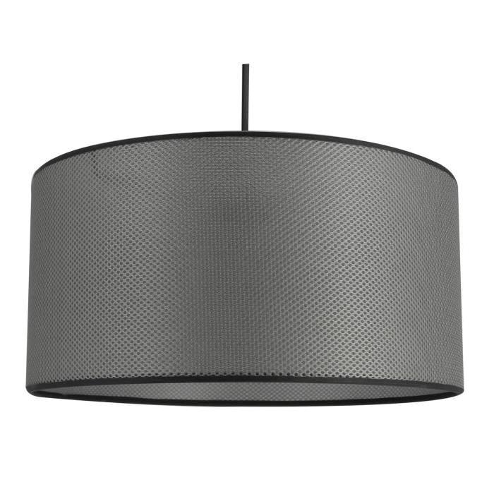 Suspension Rejilla E27 60 W gris métal