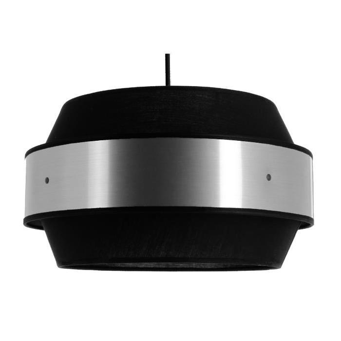 Suspension Duplex E27 60 W noir et acier