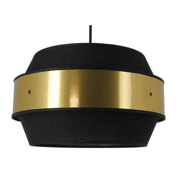 Suspension Duplex E27 60 W noir et laiton