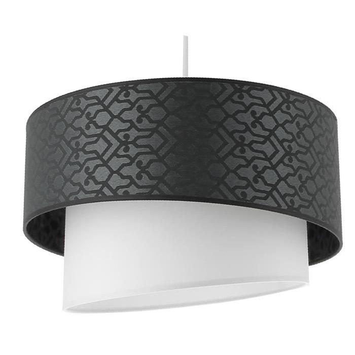 Suspension Ionos E27 60 W gris anthracite et blanc