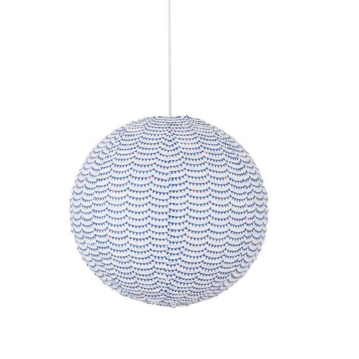 BALL IMPRIMÉ Suspension boule D 40 x H40 cm Farandole bleue