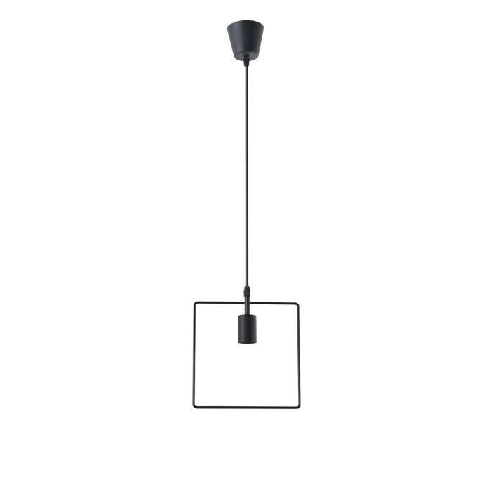 SQUARE Suspension métal filaire  L 25 x H 25 cm Noir