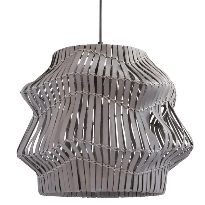 MANAY Suspension en métal - L 40,5 x P 40,5 x H 35 cm - Gris