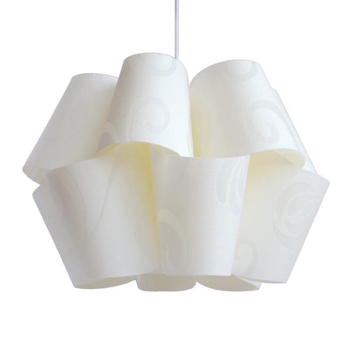 KATLIN Suspension en PVC - L 40 x P 40 x H 26 cm - Blanc imprimé