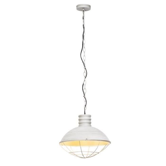 BRILLIANT Suspension Fleetwood style industriel avec diffuseur grille - Gris