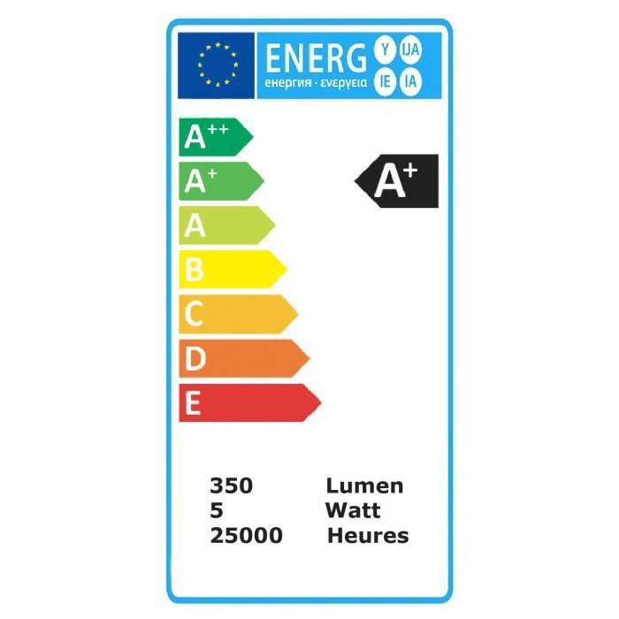 NITYAM Ampoule Led E14 spérique 5W blanc chaud équivalent 35W