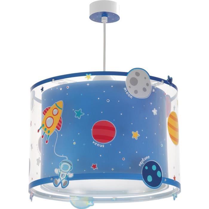 Lustre suspension chambre enfant Planets - Bleu