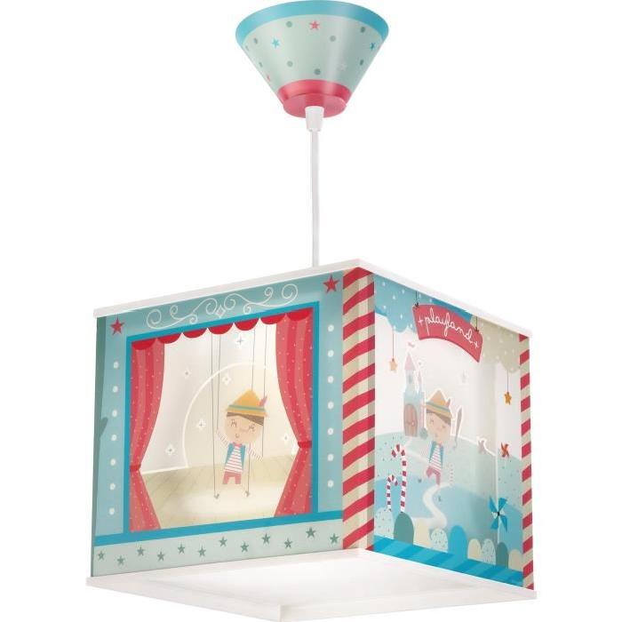 Lustre suspension chambre enfant Pinocchio - Bleu