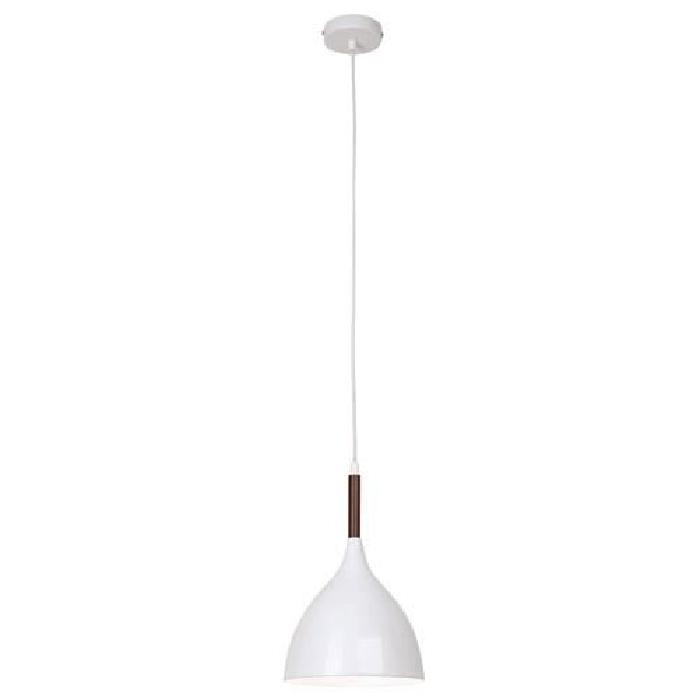 Lustre - suspension fil Coppa E27 60W diametre 22 cm blanc