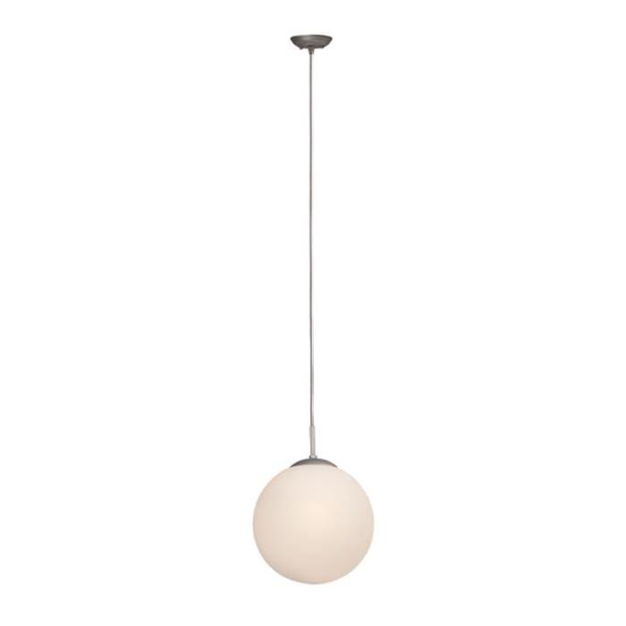 FANTASIA Lustre - suspension boule diam: 30 cm coloris argent/blanc