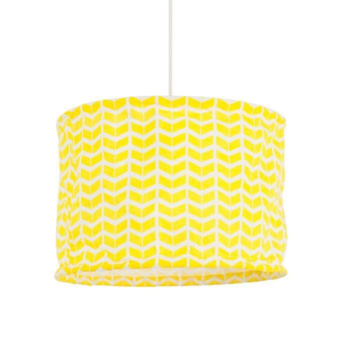 Lustre - suspension chevrons pour enfant diametre 35 cm hauteur 25 cm E27 60W jaune