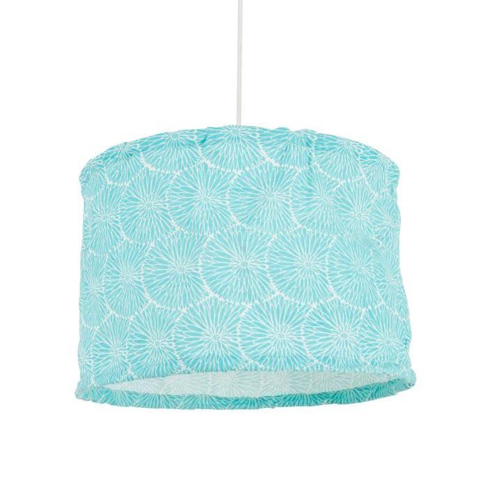 Lustre - suspension fleur diametre 35 cm hauteur 25 cm E27 60W bleu