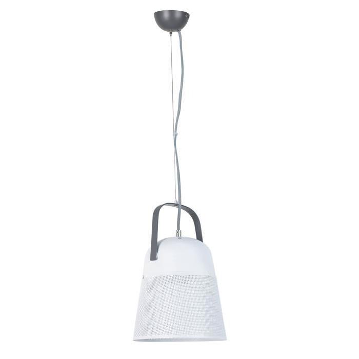 JUSTIN Lustre - suspension tete orientable E27 60W blanc et anthracite